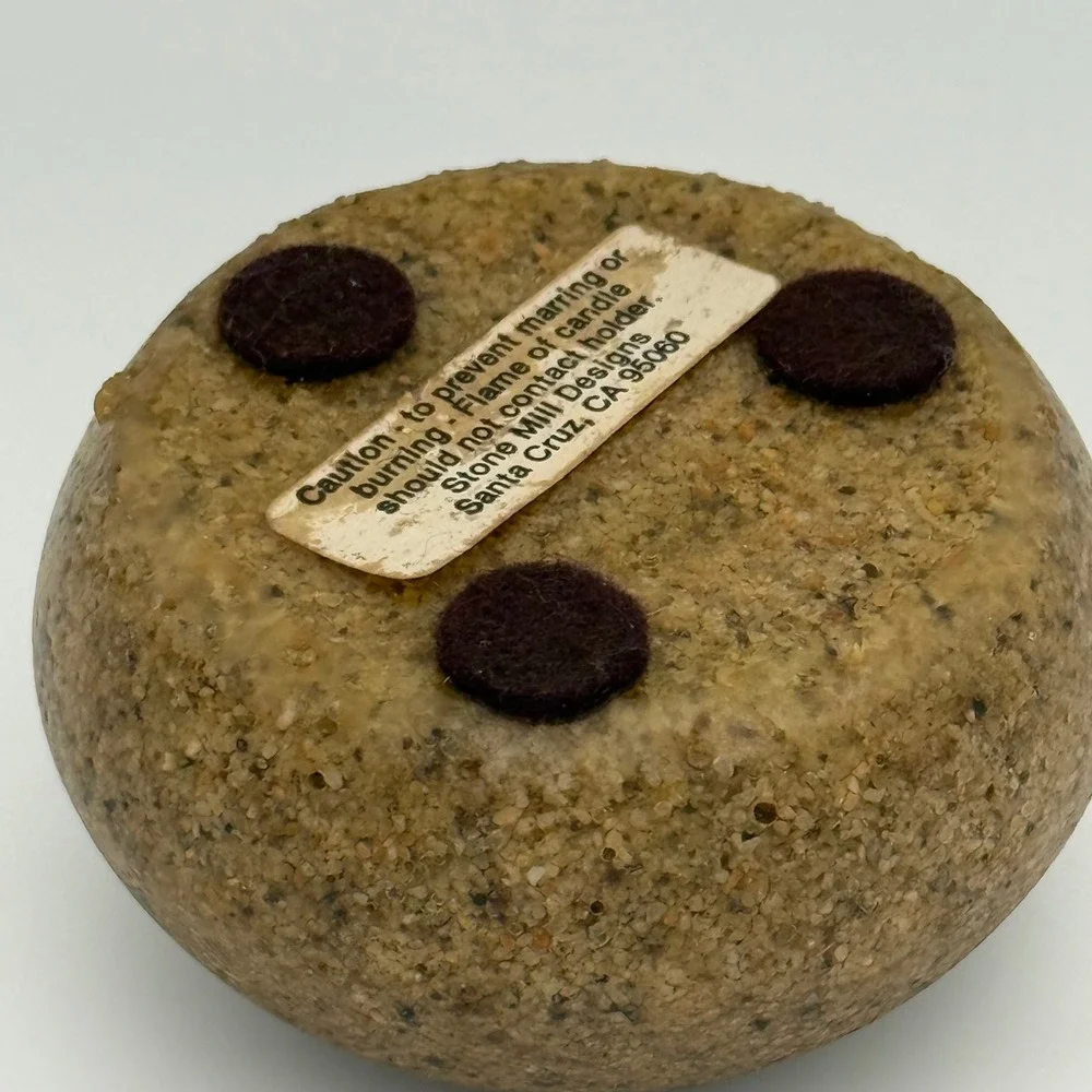 Stone‎ Mill Designs Santa Cruz Sand & Resin Pebble Candle Holder - Coastal Boho